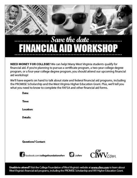 Financial Aid Workshop Digital Toolkit - Flyer Template